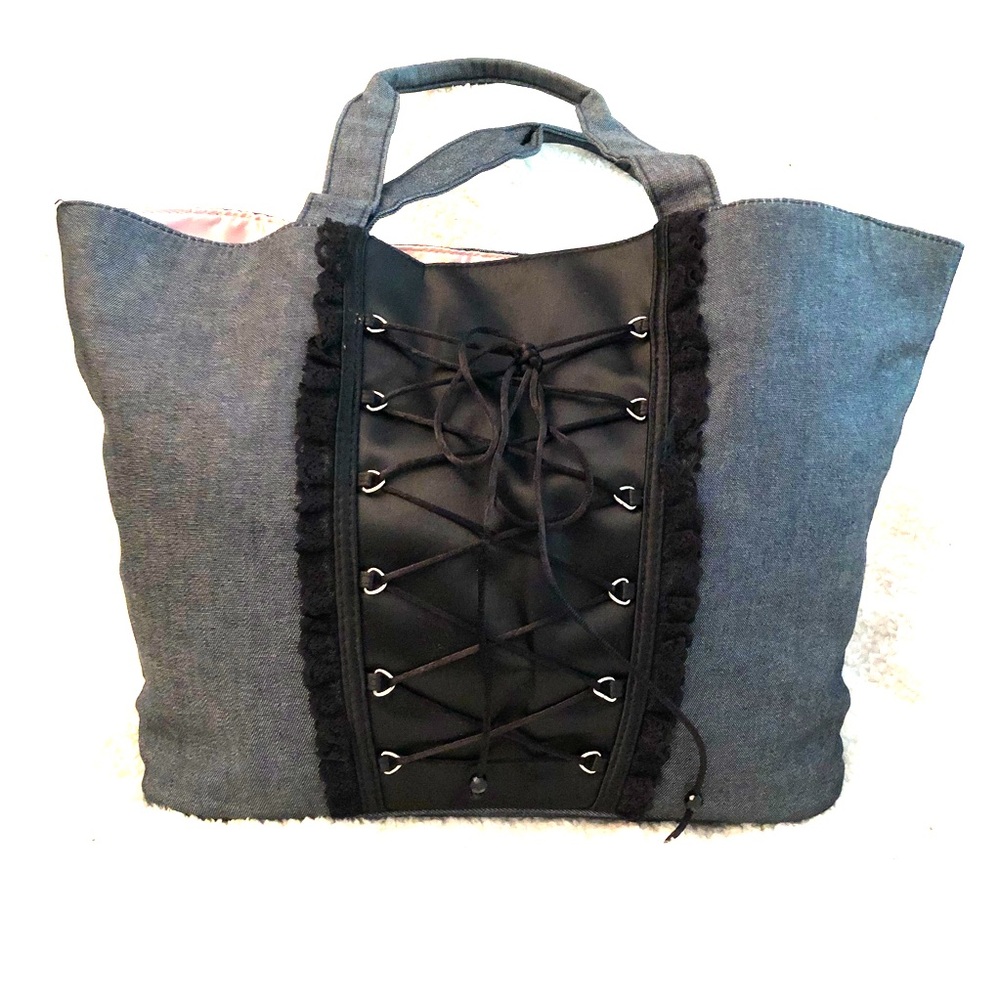 Victoria’s Secret Denim & Lace Corset purse